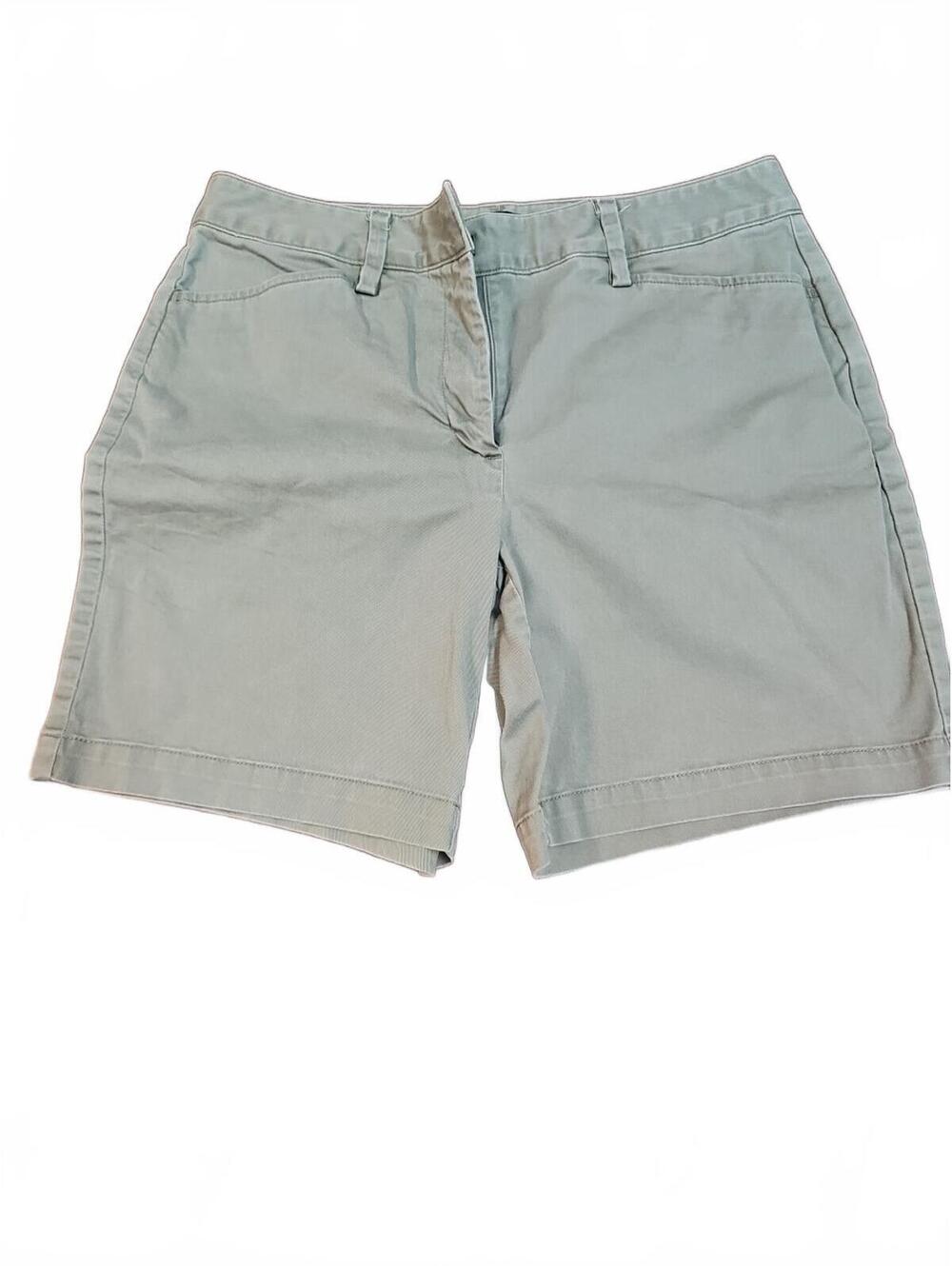 Lands' End Olive Green 4-Pocket Midrise Shorts Sz 6.  7 in inseam